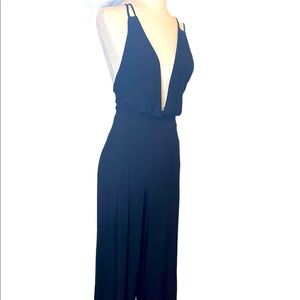 Black cross back jumpsuit